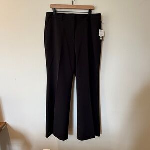 Kenneth Cole Mid Rise Flare Leg Black Trousers